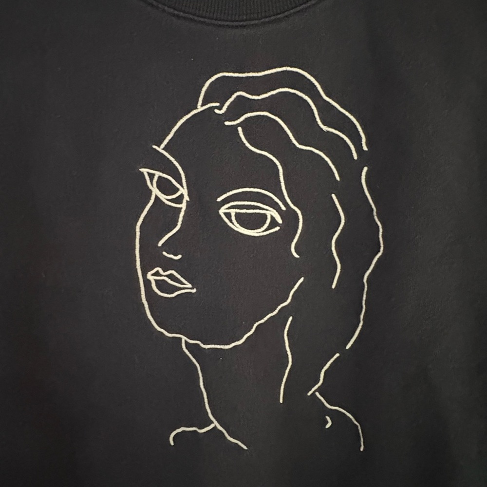 Paloma Wool Navy Sweatshirt with White Outline